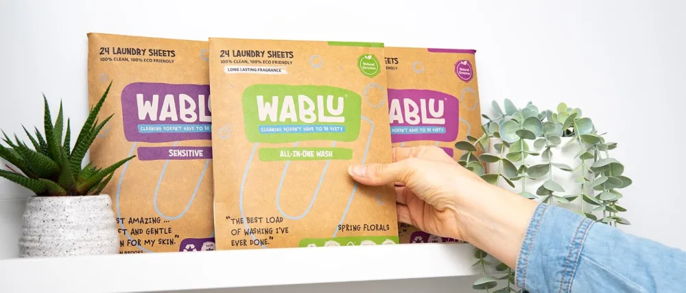 WABLU 72 Laundry Sheet Multipack | Spring Florals | Effective washing detergent sheets for your clothes to replace capsules pods and liquids | Natural Enzymes (BIO) | At least 72 washes - Wablu laundry sheets