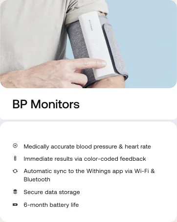 Withings Travel Case for Withings BPM Connect: Wi-Fi Smart Blood Pressure Monitor Black Modern - Vitals - BPM