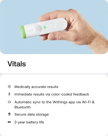 Withings Travel Case for Withings BPM Connect: Wi-Fi Smart Blood Pressure Monitor Black Modern - Vitals - Thermo