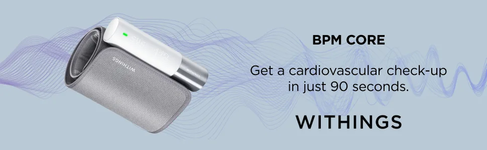 Withings BPM Core - Electric Arm Blood Pressure Monitor with ECG and Digital Stethoscope Wi-Fi Synchronization - BPM Core
