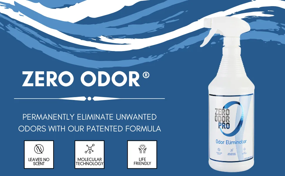 Zero Odor Pro - Commercial Strength Odor Eliminator - Neutralizer - Deodorizer - Smell Remover - Trigger Spray (32-ounce) 976 ml (Pack of 1) - Zero Odor PRO