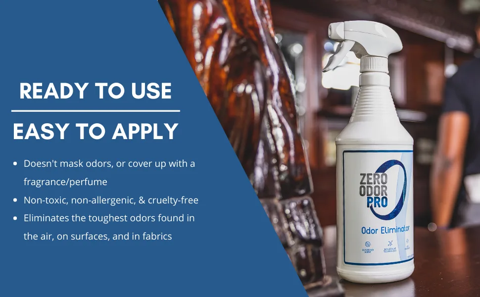 Zero Odor Pro - Commercial Strength Odor Eliminator - Neutralizer - Deodorizer - Smell Remover - Trigger Spray (32-ounce) 976 ml (Pack of 1) - Zero Odor PRO