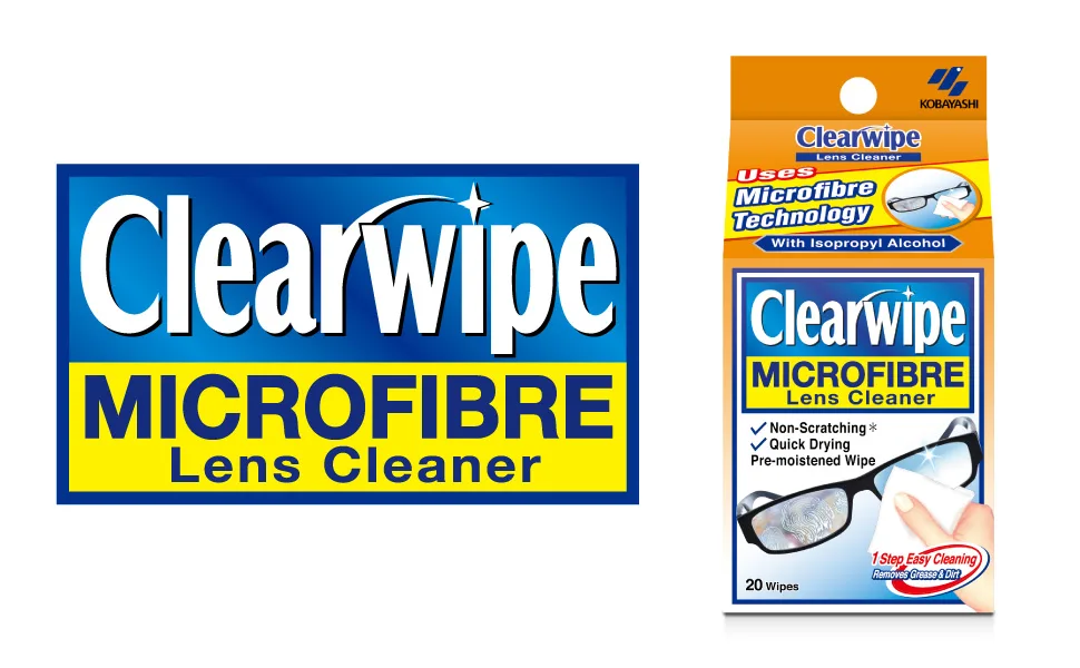 ClearWipes Lens Cleaners 6 x 20 pack - logo and package