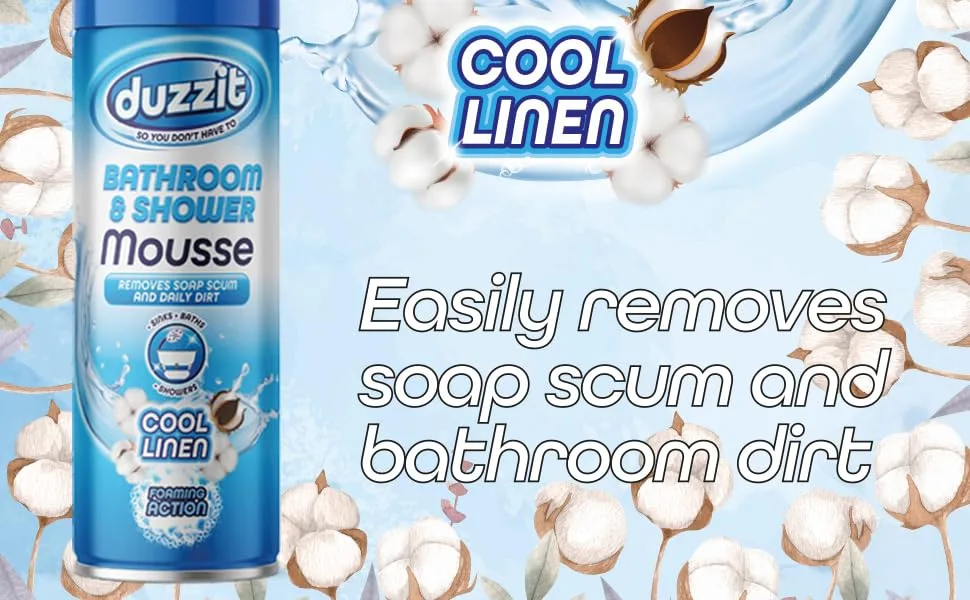 Duzzit Cool Linen Bathroom Cleaning Mousse - cool linen