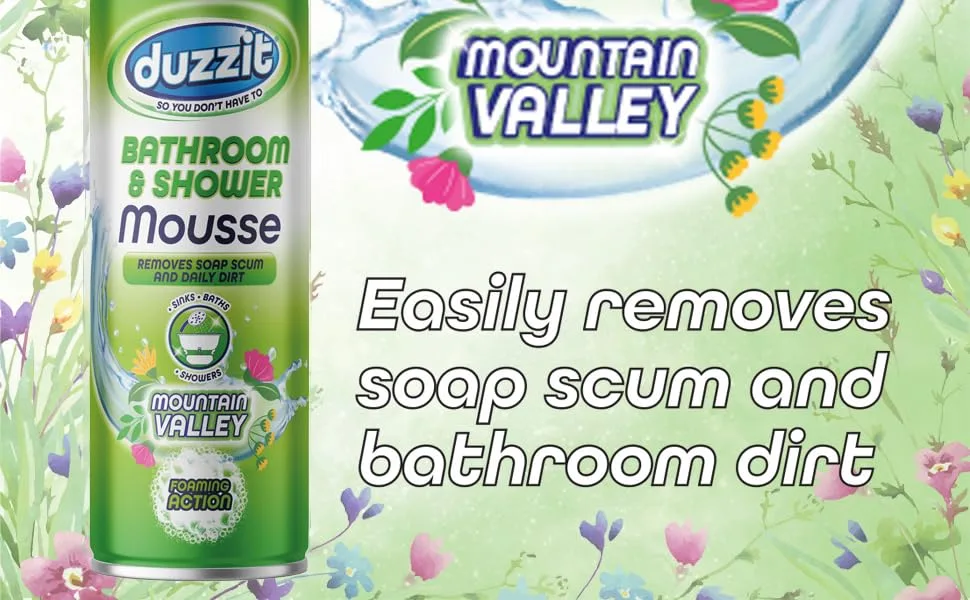 Duzzit Mountain Valley Bathroom Cleaning Mousse - mountain valley