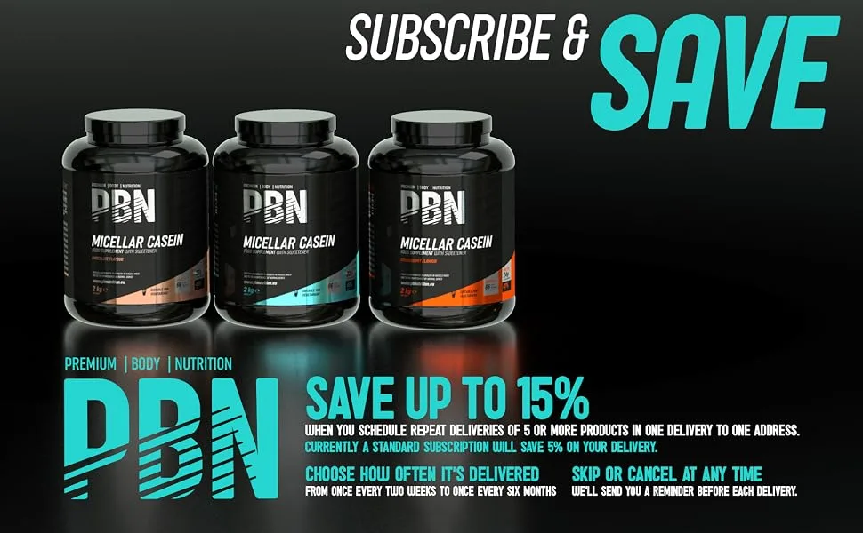 PBN - Premium Body Nutrition Micellar Casein 2kg Vanilla - subscribe and save