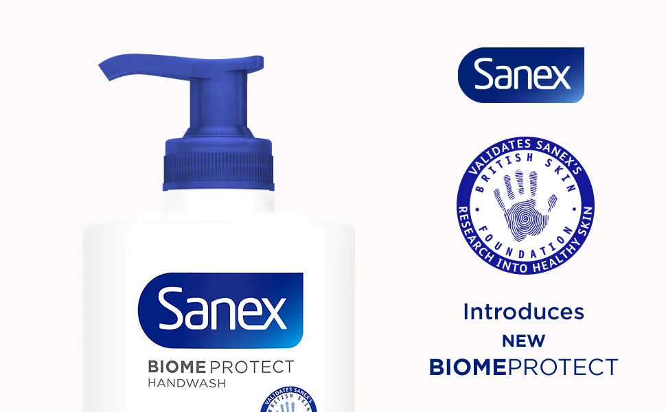 Sanex BiomeProtect Sensitive Liquid Hand Wash with pump 6x250ml Hand Soap 250 ml (Pack of 6) - Sanex handwash validated by British Skin Foundation