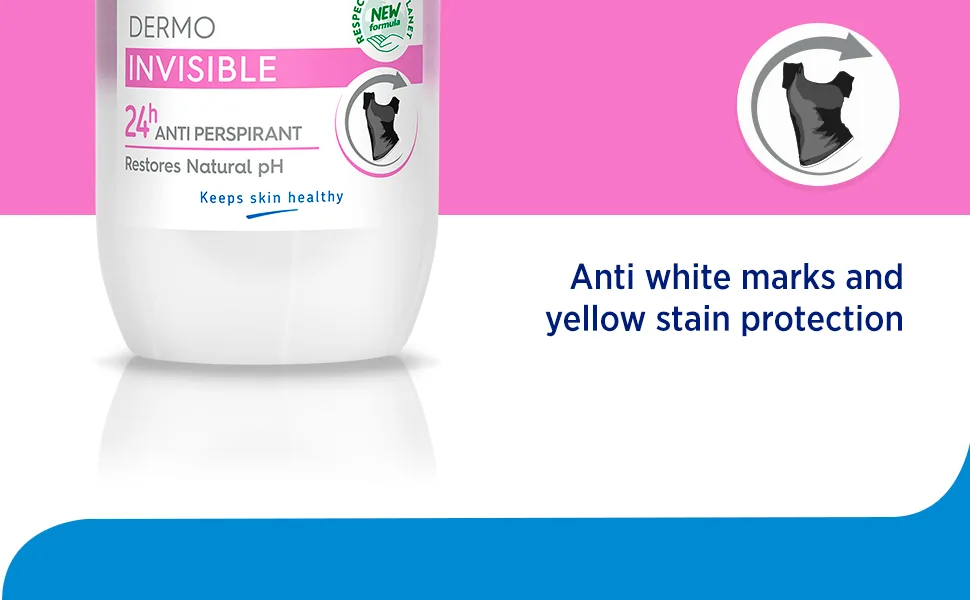 Sanex Dermo Invisible Roll On Antiperspirant 50ml pack of 12 white Invisible 50 ml (Pack of 12) - sanex dermo invisible roll on deodorant anti perspirant