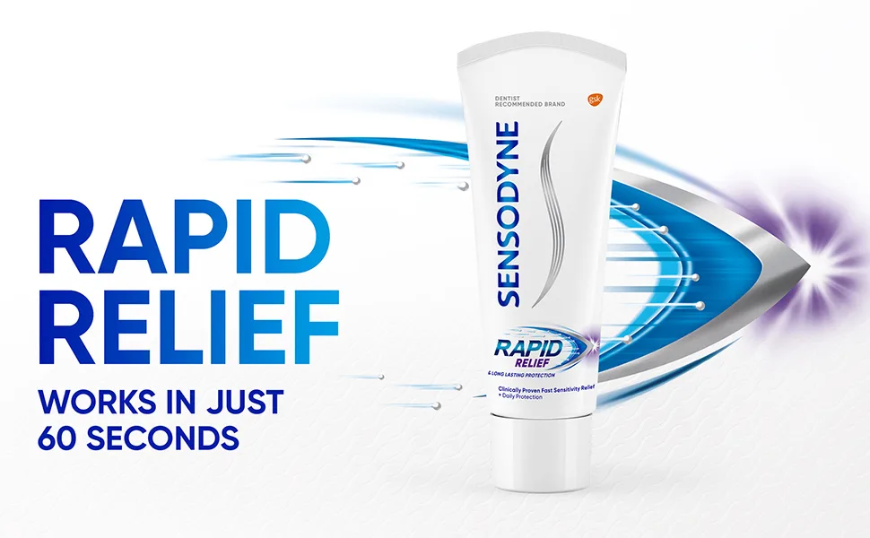 Sensodyne Sensitive Toothpaste Rapid Relief mint 75ml 75 ml (Pack of 1) - sensodyne rapid relief