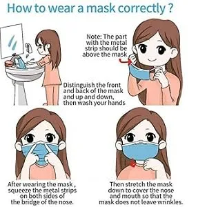 Double Dragon NHS Type IIR 3-Ply Premium Disposable Protective Face Masks 50-Piece Pack Light Blue One Size - product information 5