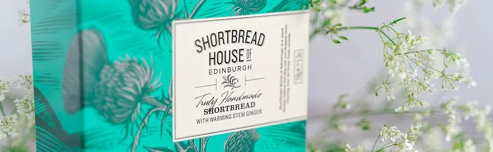 Shortbread House of Edinburgh Handmade Mini Shortbread Biscuits with Warming Stem Ginger 150 g (Pack of 2) - shortbread ginger