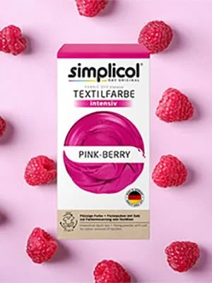 Simplicol Pink Berry 1027620 Intensive Textile Dye Easy Washing Machine Dye All-in-1 Complete Pack 1 Pack - Pink Berry