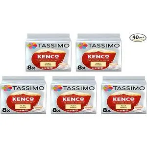 Tassimo Kenco Flat White Coffee Pods x8 (Pack of 5 Total 40 Drinks) Flat White 1 count (Pack of 40) - product information 2