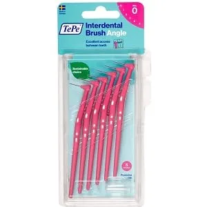 Tepe Angled 0.4mm Pink Interdental Brushes - Pack of 6 Pink 6 count (Pack of 1) - product information 2
