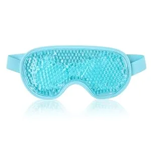 County Aqua Peas Cooling Gel Eye Mask - Cool/Warm Therapy - Perfect For Insomnia Puffy Eyes & Dark Circles (Turqoise) - front
