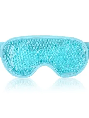County Aqua Peas Cooling Gel Eye Mask - Cool/Warm Therapy - Perfect For Insomnia Puffy Eyes & Dark Circles (Turqoise) - mask