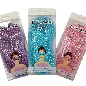 County Aqua Peas Cooling Gel Eye Mask - Cool/Warm Therapy - Perfect For Insomnia Puffy Eyes & Dark Circles (Turqoise) - three