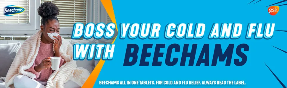 Beechams Cold & Flu Tablets Pain Cough & Congestion Relief Medicine with Paracetamol All in One Tablets 16 Count C&F TABLETS 16 - product information 1