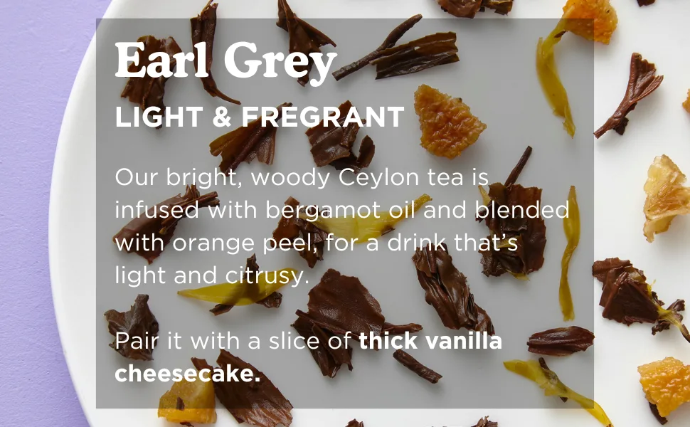 Brew Tea Co- Earl Grey - Light & Fragrant Tea - 113g Loose Leaf Tea (Pack of 2) - Earl Grey header banner