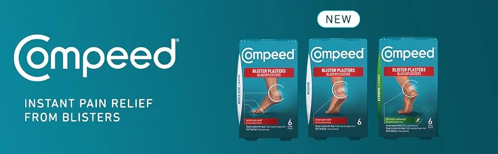 Compeed Extreme 10 Value Pack Hydrocolloid Plasters Foot Treatment Heal Fast Packaging May Vary One Size One Size Adhesive - Compeed,Blisters,Pain,Relief,Mixed,Plasters,Protection,Cushioning,Patch,Blister,