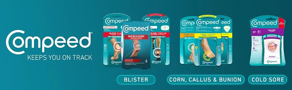 Compeed Extreme 10 Value Pack Hydrocolloid Plasters Foot Treatment Heal Fast Packaging May Vary One Size One Size Adhesive - Compeed,Blisters,Pain,Relief,Mixed,Plasters,Protection,Cushioning,Patch,Blister,