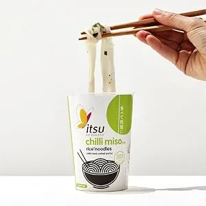 itsu ramen ready spicy broth - ribbon tied ramen noodles multipack with spicy broth (6 Pack x 86g) - product information 4