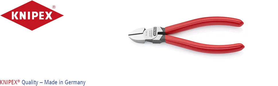 Knipex Diagonal Cutter black atramentized plastic coated 140 mm 70 01 140 Grips Plastic Coated Red 140 mm atramentized standard packaging - 70 01 140