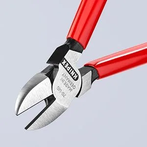 Knipex Diagonal Cutter black atramentized plastic coated 140 mm 70 01 140 Grips Plastic Coated Red 140 mm atramentized standard packaging - 70 01 140