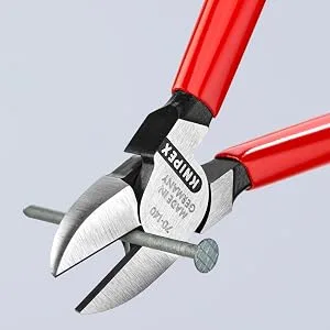 Knipex Diagonal Cutter black atramentized plastic coated 140 mm 70 01 140 Grips Plastic Coated Red 140 mm atramentized standard packaging - 70 01 140