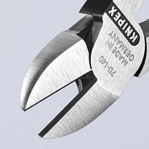 Knipex Diagonal Cutter black atramentized with multi-component grips 140 mm 70 02 140 Multi-component Grips Blue/Red 140 mm atramentized standard packaging - 70 02 140