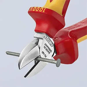 Knipex Diagonal Cutter chrome-plated insulated with multi-component grips VDE-tested 140 mm 70 06 140 Multi-component Grips Yellow/Red 1000 V 140 mm chrome-plated standard packaging - 70 06 140