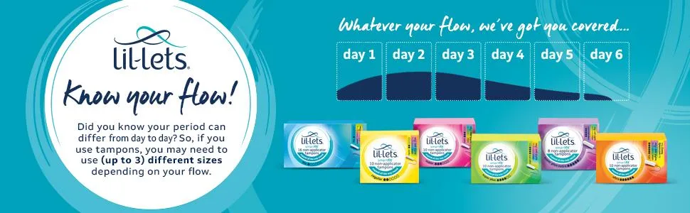 Lil-Lets Smartfit Tampons 32 each Size Super 32 Count - Non-App Tampons Know your Flow