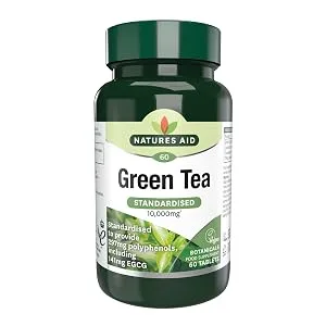 natures aid 10000 mg Green Tea Tablets - Pack of 60 Tablets - natures aid green tea tablets
