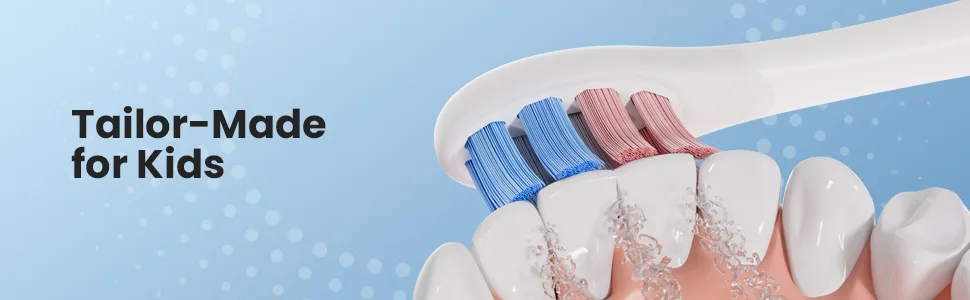 Oclean Replacement Toothbrush Heads for Kids Compatible with all Oclean Electric Handles FDA Approved (2 Pack) White White Kids Refills (2 Pcs) - Oclean kids electric toothbrsuh heads only