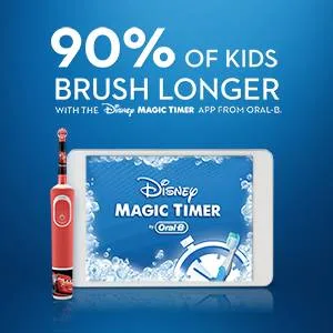 Oral-B Kids Electric Toothbrush Head with Star Wars Characters Extra Soft Bristles For Ages 3+ Pack of 4 2 Pin UK Plug - Disney Magic Timer App
