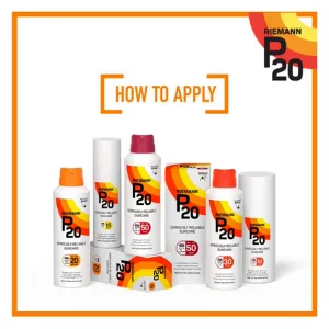 Riemann P20 Sunscreen SPF50 Multi-angle Spray 150ml | Long Lasting UVA & UVB Protection for up to 10 hours | Highly Water Resistant Standard Packaging - P20 How To Apply