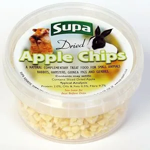 Supa Small Animal Apple Chips 225 ml Pack of 3 | Made From Human Grade Food Material | Excellent Treat For Your Pet - Apple Chips