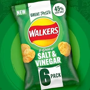 Walkers Less Salt Potato Crisps Delicate Prawn Cocktail 6X25g Delicate Prawn Cocktail 150 g (Pack of 1) - walker less salt crisps snacks low fat