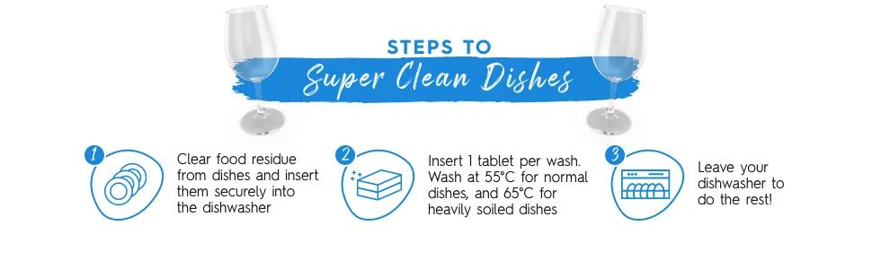 Astonish All In 1 Powerful Cleaning Dishwasher Tablets with Salt and Rinse Aid Mega Multipack of 200 Tablets (2 x 100) Lemon Fresh - How To Use