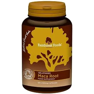 Rainforest Foods Organic Maca Root Capsules 500mg Pack of 120 120 Count (Pack of 1) - rainforest foods maca capsules