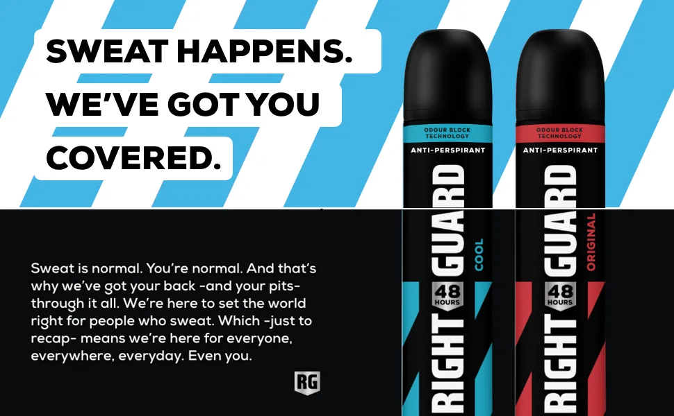 Right Guard Mens Deodorant Total Defence 5 Sport Anti-Perspirant Spray Multipack 150 ml Pack of 6 - Right Guard