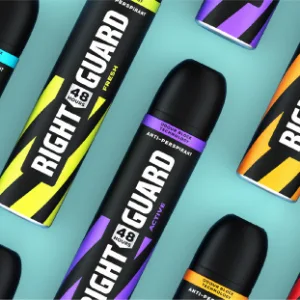 Right Guard Mens Deodorant Total Defence 5 Sport Anti-Perspirant Spray Multipack 150 ml Pack of 6 - Right Guard