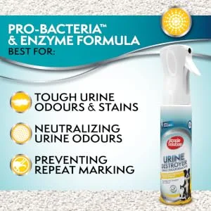 Simple Solution New Spray Technology Urine Destroyer | Pet Stain and Odour Remover with Pro-bacteria Cleaning Power - 400ml 400 ml (Pack of 1) Flairosol Spray - product information 2