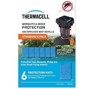 Thermacell Midge and Mosquito Protector Standard Refill Pack Compatible All Thermacell Fuel Powered protectors L Mats Single - product information 2