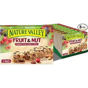 Nature Valley Fruit & Nut Cranberry Raisin Almond Peanut Bars 4 x 30g (120g) (Pack of 8 total 32 bars) Beige - product information 1