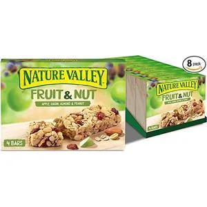 Nature Valley Fruit & Nut Apple Raisin Almond & Peanut Bars 4 x 30g (120g) (Pack of 8 total 32 bars) Beige - product information 1