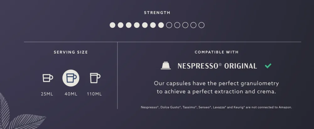 by Amazon Hazelnut Coffee Nespresso Compatible Aluminium Capsules 100 Count (5 Packs x 20) - Rainforest Alliance Certified - product information 3
