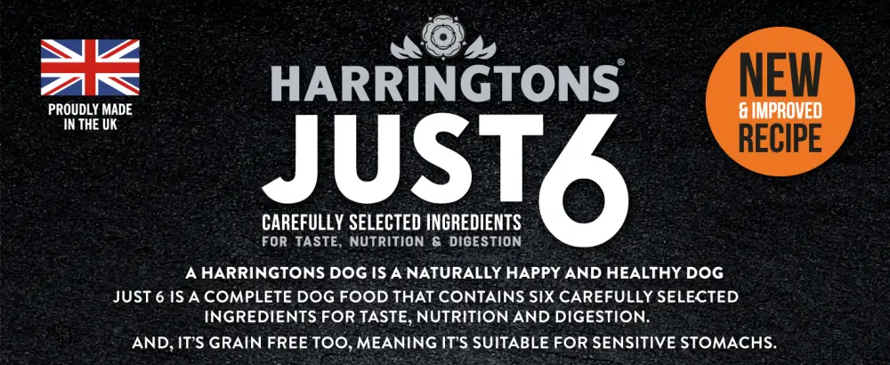Harringtons Just 6 Chicken & Veg Complete Grain Free Dry Dog Food With Added Tasty Fresh Baked Bites 12kg - just 6