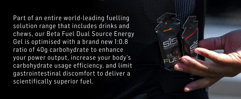 Science in Sport Beta Fuel Gels Dual Source Energy Gel Orange Flavour 40 g of Carbs Per Pack 60 ml Pack (6 Pack) - product information 3