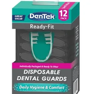 DenTek Ready Fit Dental Mouth Guards to Help Prevent Night Time Teeth Grinding and Clenching known as Bruxism (12 pack) - Ready Fit